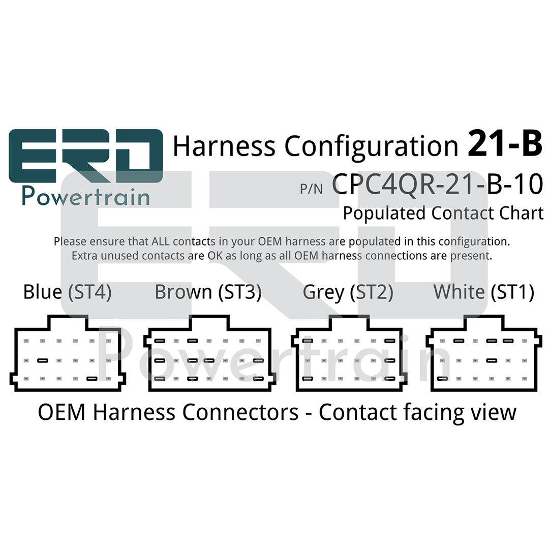 CPC4 Quick Release Security Harness - 21 Pin Harness - Configuration B (Freightliner Cascadia), 3 Feet - For in-dash mounting image