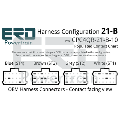 CPC4 Quick Release Security Harness - 21 Pin Harness - Configuration B (Freightliner Cascadia), 3 Feet - For in-dash mounting image