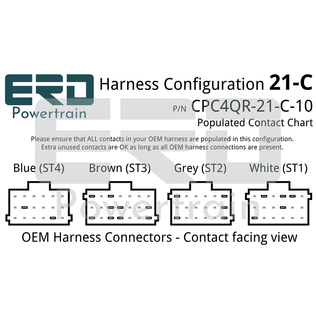 CPC4 Quick Release Security Harness - 21 Pin Harness - Configuration C (Freightliner Cascadia), 3 Feet - For in-dash mounting image