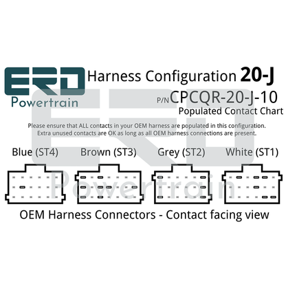 CPC4 Quick Release Security Harness - 20 Pin Harness - Configuration J (Freightliner Cascadia), 3 Feet - For in-dash mounting image