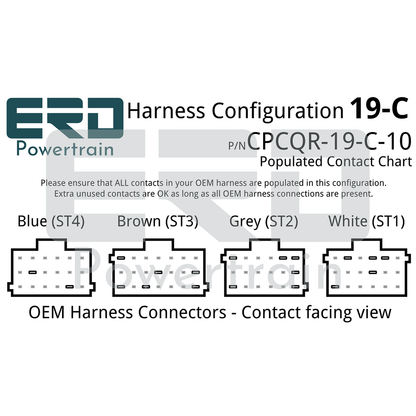 CPC4 Quick Release Security Harness - 19 Pin Harness - Configuration C (Freightliner Cascadia), 3 Feet - For in-dash mounting image