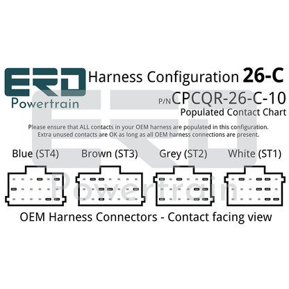 CPC4 Quick Release Security Harness - 26 Pin Harness - Configuration C (Freightliner Cascadia), 3 Feet - For in-dash mounting image