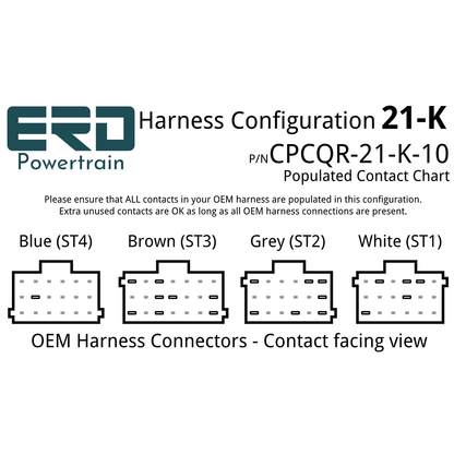 CPC4 Quick Release Security Harness - 21 Pin Harness - Configuration K (Freightliner Cascadia), 3 Feet - For in-dash mounting image